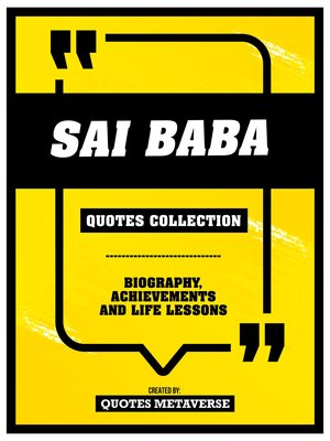 cover image of Sai Baba--Quotes Collection
